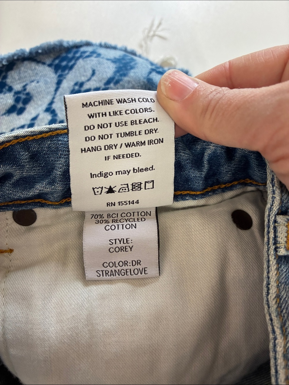 Boyish Custom Upcycled Corey Skirt Factory Distressed Button Fly Denim - Picture 9 of 10